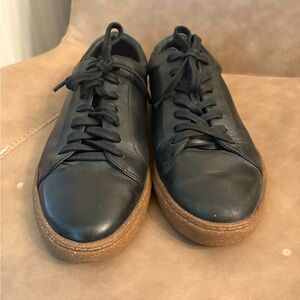Ted Baker Black Green Leather Sneakers with Brown Sole